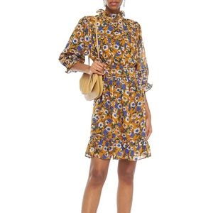 WALTER BAKER Eisa ruffle-trimmed floral-print chiffon mini dress